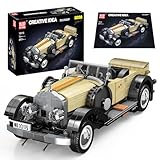 Mould King Technik Oldtimer Auto Modell Bausteine, Technik Modellauto-Bausatz, 897+Teile Hightech Vintage Auto Kinder Lernspielzeug für Kinder