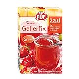 RUF Gelierfix 2 zu 1, Geliermittel zum Einkochen und Gelieren von Marmelade, Konfitüre & Gelee, glutenfrei & vegan, 17 Stück, 25g