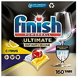 Finish Ultimate Infinity Shine Citrus Spülmaschinentabs – Geschirrspültabs für ultimative Reinigung, Fettlösekraft und Glanz mit Schutzschild – Gigapack mit 2x80 Tabs