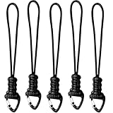 BSGB Paracord-Schlüsselband, Schlüsselanhänger, taktischer Rucksack, Zubehör, Sicherheits-Handschlaufe, Fallschutz, 5 Stück, Schwarz, Normal, Outdoor