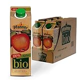 Pfanner 100% BIO Apfelsaft naturtrüb (8 x 1 l) – direkt gepresste Äpfel – Saft ohne Zuckerzusatz – Fruchtsaft im Vorratspack