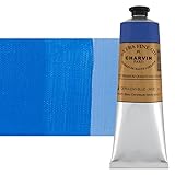 Charvin Extra feine professionelle Ölfarbe in Cerulean Blue Hue, 150 ml, dreifach gefräst für Geschmeidigkeit, reichhaltige Textur, Mohnölbasis, lichtecht, handgefertigte Ölfarben für Profis