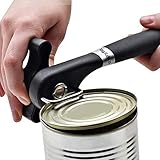 iheyfill Sicherheits dosenöffner,Edelstahl,ergonomisches rutschfestes Design mit glattem Rand,Schneidet ohne scharfe Kanten,Deckel kann wieder aufgelegt werden