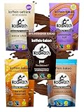 koawach Starter Set - Koffein Kakao Guarana Vegan heiße Schokolade Geschenkset Getränk weniger Zucker Kokosblütenzucker Energy Drink Backkakao Bio Fairtrade (5x100g)