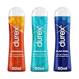 Durex Play Gleitgel Ausprobierpaket für Sie und Ihn mit 3 verschiedenen Artikeln (Play Feel, Play Wärmend, Play Prickelnd) 3er Pack (3 x 50ml)