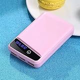 JOYSOG 18650 DIY Power Bank Fall für 18650 Akku Power Bank, 3 USB Wiederaufladbare Batterie Ladegerät DIY Box Micro/Typ C Eingang Mobile Power Bank Case (Rosa)