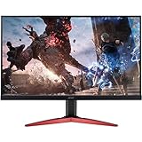 Acer Nitro VG270 Gaming Monitor 27 Zoll (69 cm Bildschirm) Full HD, 75Hz HDMI, 60Hz VGA, 1ms (VRB), 2xHDMI 1.4, VGA, HDMI FreeSync, Schwarz/rot