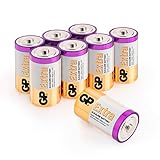 GP Extra Alkaline Batterien D 1.5V (Mono / LR20) Spannung 1,5 Volt | Ideal für Taschenlampen, Radios, Modellbau etc. (8 Stück Monozellen, Batterien LR20 Longlife)