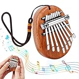 Mini Kalimba Daumenklavier mit 8 Tasten, Tragbare Kalimba Instrument Finger Klavier, Mini Daumen Musikinstrument für Anfänger Kinder Erwachsene Geschenk