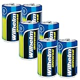 6 x Mono D Universal Wilhelm Alkaline Batterien LR20 1,5V