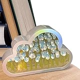 Wolken -Tulpe -Lampe - Weiche GlühlED - -Tuliplicht in flauschiger Wolkenbasis, romantischer Nachttisch, ästhetische Raumstimmungslampe | Tragbares -Tischdekor mit warmem Licht für Mädch