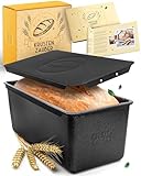 KRUSTENZAUBER Brotbackform mit Deckel – Kastenform Brot aus Kohlenstoffstahl für perfekte Hitzeverteilung bis 260°C, Ideal für Sauerteig & Kastenbrote, Antihaft Backform für gleichmäßige Kruste & Form