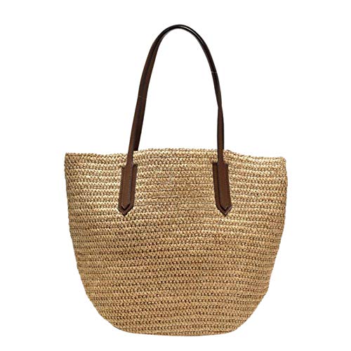 Strandtasche Taschen Damen Sommer Einkaufstasche Korbtasche for Strandreisen Einkaufen (Color : B)