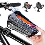 FAIREACH Fahrrad Rahmentasche mit 3D Sonnenblende, Wasserdicht handyhalterung Fahrrad, Fahrradtasche Lenkertasche Fahrrad mit 0.25mm Touchscreen und Regenfest Abdeckung für Smartphones bis 6,7''