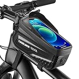 TOOELMON Fahrrad Rahmentasche Wasserdicht Lenkertasche Oberrohrtasche Touchscreen und Face ID für Smartphones 4,7-6,8 Zoll