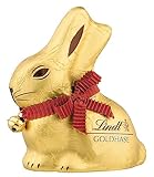 Lindt Schokolade GOLDHASE | 100 g GOLDHASE | Premium Vollmilch-Schokolade in Hasenform zu Ostern | Osterschokolade | Schokoladengeschenk | Schokoladenhase | Osterhase