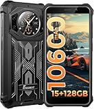 FOSSiBOT F101 Pro Outdoor Handy ohne Vertrag, 15GB+128GB/1TB, 10600mAh Akku, 5,45'+1,32'' HD+ Dual Bildschirm, 24MP Kamera, Android Smartphone Robustes IP68/69K, Dual SIM 4G, Face ID, OTG, NFC