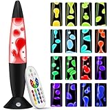 KIKILIVE lavalampe kinder farbwechsel lavalampen Erwachsene 17 farben Nachttischlampen LED Nachtlicht entspannende ideal für Schlafzimmer, Wohnzimmer, Home Decor