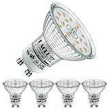 EACLL GU10 LED Warmweiss 4.9W Ersetzt 70W Halogen Leuchtmittel, 4er-Pack. 515 Lumen 2700K Birnen, AC 230V Flimmerfrei Strahler, Abstrahlwinkel 120° Spot, Nicht Dimmbar Reflektorlampen