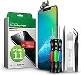GIGA Fixxoo® Display für iPhone 11 [inkl. Werkzeug-Kit] - Retina LCD Glas mit Touchscreen - Display Reparatur Set für iPhone - Ersatzdisplay für iPhone mit Werkzeugkit