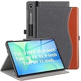 ZtotopCases Hülle für Samsung Galaxy Tab S10 FE 2025/ S9 FE 2023 10,9 Zoll / S9 2023/ S8 2022/ S7 2020 11 Zoll, Schutzhülle mit Multi-Winkel Ständer, Auto Schlaf/Wachen, DenimSchwarz