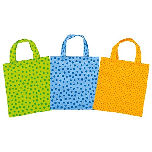 Einkaufsbeutel mit Pünktchen für den Kinder Kaufladen, 3er Set