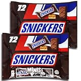 2 er Pack Snickers Minis 12 er - 2 x 227 g Beutel mit Mini Schokoriegel