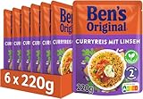 BEN'S ORIGINAL™ Express Reis Curry mit Linsen 6 x 220g