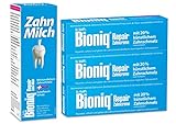 Bioniq® Repair-Zahncreme, 4 x 75 ml & Zahn-Milch im Set, 1 x 400 ml - Zahnpasta mit künstlichem Zahnschmelz und Zahnfleisch-Schutz und reparierende Mundspülung