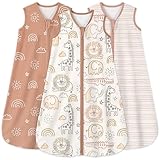 Yoofoss 3er Pack Schlafsack Baby Sommer 100% Baumwolle 0.5 Tog Sommerschlafsack Atmungsaktiv Babyschlafsack 67 cm für Jungen Mädchen Neugeborene 0-6 Monate