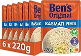 BEN'S ORIGINAL Express-Reis Basmati, ideale Zubereitung von Gerichten in der Pfanne, 6 Packungen (6 x 220g)