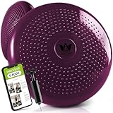 ZenOne Sports® Balance Kissen I Ballkissen für Koordinations- & Rückentraining I orthopädisches Sitzkissen I Luftkissen für Fitnesstraining inkl. Pumpe & Workout-Guide I Balancekissen