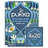Pukka | Bio-Kräutertee „Kamille, Vanille & Manuka-Honig“ | Kamille, Vanille, Honig und Fenchel | 4 x 20 Teebeutel