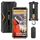 Ulefone Armor X12 Outdoor Handy Android 13 Go, 6GB+32GB(SD-256GB) Robust Smartphone Ohne Vertrag Günstig mit 4860mAh, 13MP+8MP 5.45' HD+, IP68/69K Wasserdicht 4G Dual SIM 3-Karten Slo/NFC/OTG/GPS/Gelb