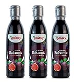 3x 250ml Essig Balsamico Creme mit Feige Galaxy Balsamicocreme dunkel Balsamessig dickflüssig Salat-Dressing Deko 3er Set + 10ml Olivenöl von Kreta zum Test