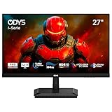 ODYS i27-F-144 Gaming Monitor – 27 Zoll (69 cm) Full HD (1920x1080), 144Hz, 1ms, IPS-Panel, Adaptive Sync, HDR10, 120% sRGB, HDMI 2.1, DisplayPort, Flicker-Free