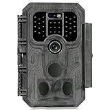 Meidase S5 Wildkamera 48MP 1296P H.264 Video, Wildtierkamera mit Bewegungsmelder Nachtsicht bis 30m, No-Glow 940nm IR LEDs, IP66 Wasserdicht, 0,1s Schnelle Trigger,