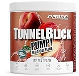 Pump Booster ohne Koffein ICE TEA PEACH 440g - TUNNELBLICK® PUMP Matrix mit Citrullin, Arginin, Taurin, Tyrosin und Pflanzenextrakten – hochdosierter Pre-Workout-Booster koffeinfrei - 100% vegan
