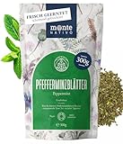 Pfefferminztee lose (300g) Monte Nativo | Minze getrocknet - 100% rein und natürlich | Aromatischer und köstlicher Kräutertee | Getrocknete Minztee | Pfefferminz ohne Zusatzstoffe | Tee Geschenk