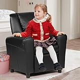 ARLIME Kinderliegesofa, Kindersessel, gepolsterte Couch mit Getränkehalter, Fußstütze, Rückenlehne, Kleinkinder, Lederliege mit Kopfstütze und Fußstütze, Kindermöbel für Kinder von 2-12 Jahren