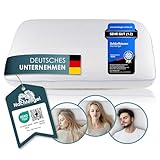 Nachtengel Schlafkissen - Orthopädisches Memory Foam Kopfkissen, Ergonomisch & gegen Nackenschmerzen, für alle Schlaftypen (Rücken-, Bauch- & Seitenschläferkissen) (1, weiß, 60 x 40)