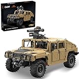 CaDA Master C61036W Hanma H1 1:8 Technologie Off-Road Fahrzeug Klemmblöcke, 3935 Stücke SUV, 4x4 großes gepanzertes Kampffahrzeug Modell, autorisiertes Auto Modell für Erwachsene