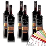 Rotwild Schoko Rotwein, süß, sortenreines Weinpaket + VINOX Winecards (6x0,75l)