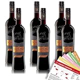 Rotwild Schoko Rotwein, süß, sortenreines Weinpaket + VINOX Winecards (6x0,75l)