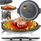 Grillplatte für Raketenofen, Grillplatte aus Gusseisen für Dutch Oven BBQ Rakete Holzofen Camping Campingkocher Campinggrill, Leicht zu reinigen, für Fleisch und kleine Grillstücke