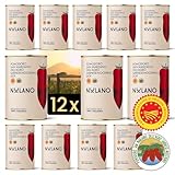 NOLANO - 12x 400g San Marzano Tomaten Dose DOP | ganz & geschält | + 12 einheimische Rezepte vom Hersteller (12x 400g)
