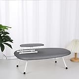 aleawol 2PCS Tischbügelbrett mit Mini Bügelbrett Ärmel, 60 x 37cm Bügelbretter mit Klappbares Beine und Haken, Bügelbrett Tisch für Einfache Aufbewahrung(Silber)