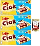 Oro Saiwa Ciok con Cuor di Latte, Keks riegel mit Schokoladentafel und weicher Milchfüllung 3x 120 g + Italian Gourmet polpa 400g