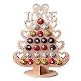 Weihnachten Holz Adventskalender Schokoladenhalter Baum Herzförmiger Rahmen Countdown Display Dekoration Für Hochzeit Valentinstag Weihnachten Schokoladenhalter