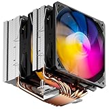 UPhere Gaming ARGB Hochleistungs-CPU-Luftkühler, CPU-Kühler mit 6 Heatpipes, dualer 120-mm-PWM-Lüfter, PC-Kühlung für Intel LGA 2011/2066 (X79/X99 Motherboard) und AMD AM4/AM5, D6SEC